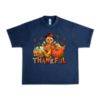 Navy thankful pumpkins and turkey Urban Heavy Tee - AdoDesignShop