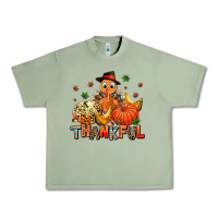 Oil Green thankful pumpkins and turkey Urban Heavy Tee - AdoDesignShop