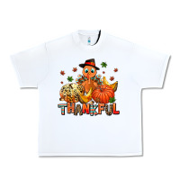 White thankful pumpkins and turkey Urban Heavy Tee - AdoDesignShop