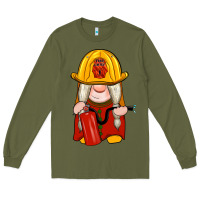 Army Green firefighter gnomes Long Sleeve Tee - Artiststas