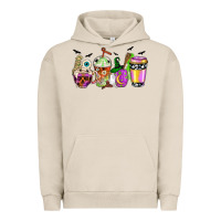 Pigment French Oak Halloween coffee cups Urban Hoodie - NancyCooperArtShop