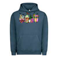 Pigment Midnight Navy Halloween coffee cups Urban Hoodie - NancyCooperArtShop