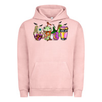 Pigment Salmon Halloween coffee cups Urban Hoodie - NancyCooperArtShop