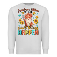 Dove Grey grandma's kitchen where sweet things happen Premium Sweatshirt - MaliasSmallBusiness