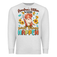 Oatmeal Heather grandma's kitchen where sweet things happen Premium Sweatshirt - MaliasSmallBusiness