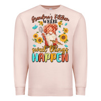 Pale Pink grandma's kitchen where sweet things happen Premium Sweatshirt - MaliasSmallBusiness