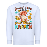 White grandma's kitchen where sweet things happen Premium Sweatshirt - MaliasSmallBusiness