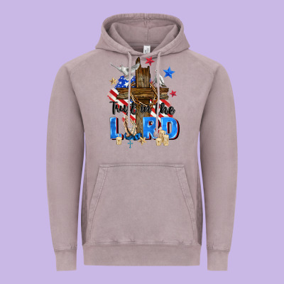 Trust In The Lord Vintage Hoodie Designed By Zillion Design Studio
