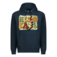 Navy groovy hello fall Premium Hoodie - BarkalooDesign