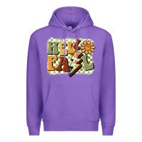 Purple groovy hello fall Premium Hoodie - BarkalooDesign