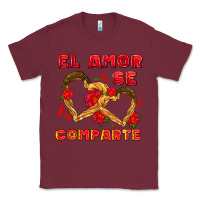 Burgundy el amor se comparte with churros Classic Tee - AdoDesignShop