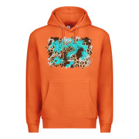 Carrot cowhide leopard turquoise background Premium Hoodie - AdoDesignShop