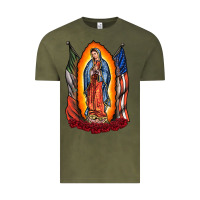 Vintage Olive our lady Vintage Tee - RacoonDesign