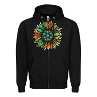 Black thanksgiving fall sunflower Zipper Hoodie - Jasminsmagicworld