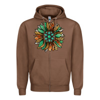 Chestnut thanksgiving fall sunflower Zipper Hoodie - Jasminsmagicworld