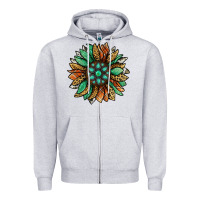 Heather Grey thanksgiving fall sunflower Zipper Hoodie - Jasminsmagicworld