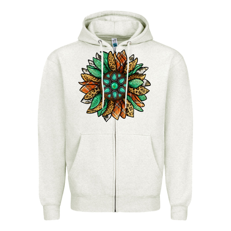 Thanksgiving Fall Sunflower Zipper Hoodie by Jasminsmagicworld | Teevron
