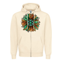 Sandshell thanksgiving fall sunflower Zipper Hoodie - Jasminsmagicworld