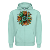 Seafoam thanksgiving fall sunflower Zipper Hoodie - Jasminsmagicworld
