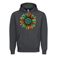 Smoke thanksgiving fall sunflower Zipper Hoodie - Jasminsmagicworld