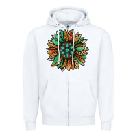 White thanksgiving fall sunflower Zipper Hoodie - Jasminsmagicworld