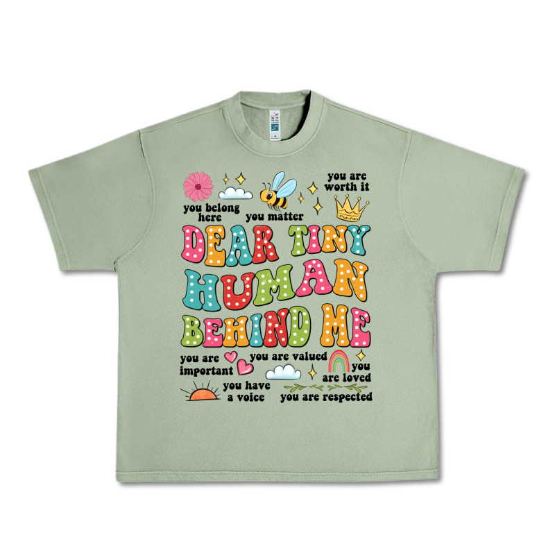 Customized Teacher Dear Tiny Human Behind Me Back Urban Heavy Tee by JahusDesignShop | Teevron
