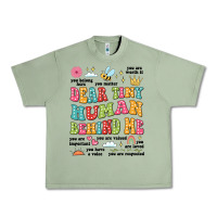 Oil Green customized teacher dear tiny human behind me back Urban Heavy Tee - JahusDesignShop