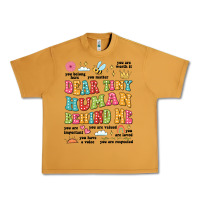 Peanut Butter customized teacher dear tiny human behind me back Urban Heavy Tee - JahusDesignShop