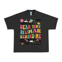 Pigment Black customized teacher dear tiny human behind me back Urban Heavy Tee - JahusDesignShop
