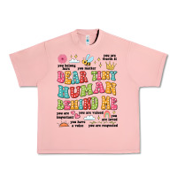 Salmon customized teacher dear tiny human behind me back Urban Heavy Tee - JahusDesignShop