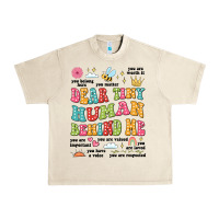 Sandshell customized teacher dear tiny human behind me back Urban Heavy Tee - JahusDesignShop