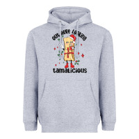 Heather Grey out here looking tamalicious christmas tamale Heavyweight Hoodie - MaliasSmallBusiness