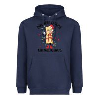 Navy out here looking tamalicious christmas tamale Heavyweight Hoodie - MaliasSmallBusiness