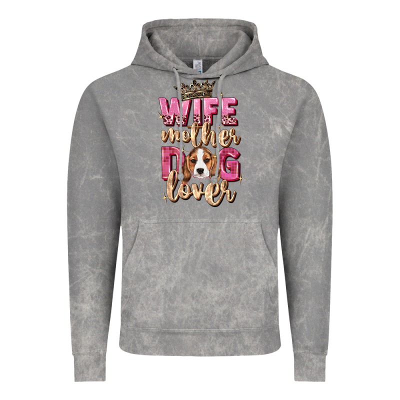 Wife Mother Dog Lover Vintage Hoodie by Zillion Design Studio | Teevron