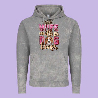 Wife Mother Dog Lover Vintage Hoodie Designed By Zillion Design Studio