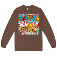 Chestnut beach seamless pattern Long Sleeve Tee - BundleAndBundleShop