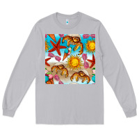 Moon Dust beach seamless pattern Long Sleeve Tee - BundleAndBundleShop