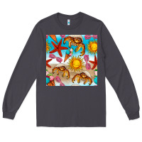 Smoke beach seamless pattern Long Sleeve Tee - BundleAndBundleShop
