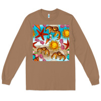 Toasted Coconut beach seamless pattern Long Sleeve Tee - BundleAndBundleShop