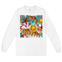 White beach seamless pattern Long Sleeve Tee - BundleAndBundleShop
