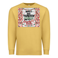 Antique Gold sweet but twisted does that make me a candy cane Premium Sweatshirt - MaliasSmallBusiness