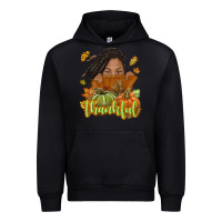 Black Thankful Fall with black girl Urban Hoodie - NancyCooperArtShop