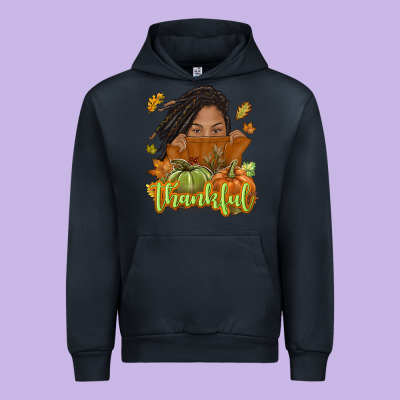 Thankful Fall With Black Girl Urban Hoodie Designed By Nancycooperartshop