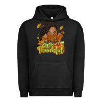 Pigment Black Thankful Fall with black girl Urban Hoodie - NancyCooperArtShop