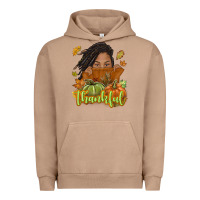 Pigment Burro Thankful Fall with black girl Urban Hoodie - NancyCooperArtShop