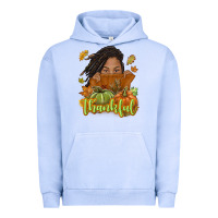 Pigment Grape Ice Thankful Fall with black girl Urban Hoodie - NancyCooperArtShop