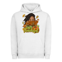Pigment Lunar Rock Thankful Fall with black girl Urban Hoodie - NancyCooperArtShop