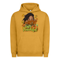 Pigment Peanut Butter Thankful Fall with black girl Urban Hoodie - NancyCooperArtShop
