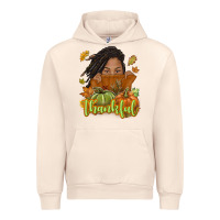 Sandshell Thankful Fall with black girl Urban Hoodie - NancyCooperArtShop