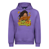 Tulip Thankful Fall with black girl Urban Hoodie - NancyCooperArtShop